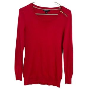 Banana Republic Red Cotton Wool Blend Sweater XS